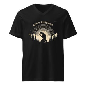 God Is Listening V-Neck T-Shirt