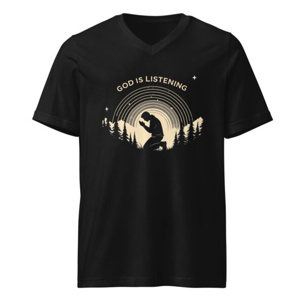 God Is Listening V-Neck T-Shirt